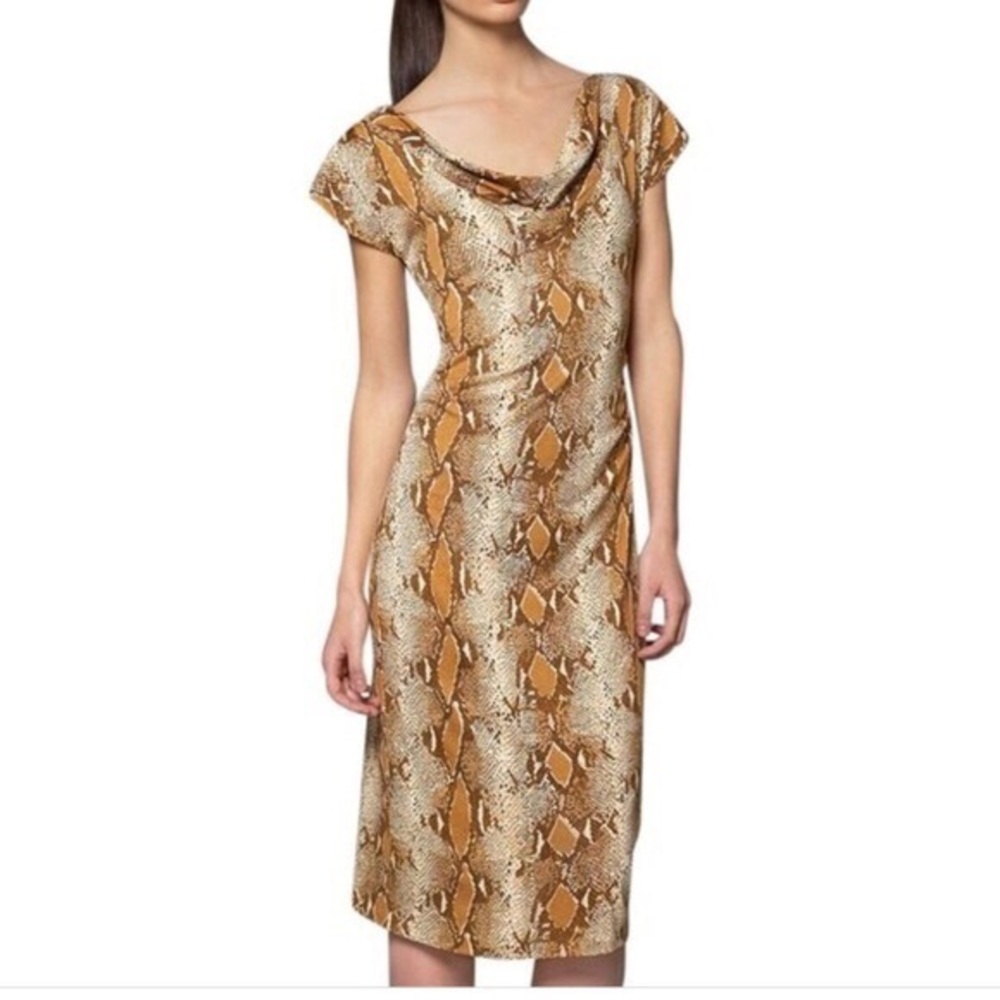 Diane Von Furstenberg Zeke Snakeskin Dress Sz8